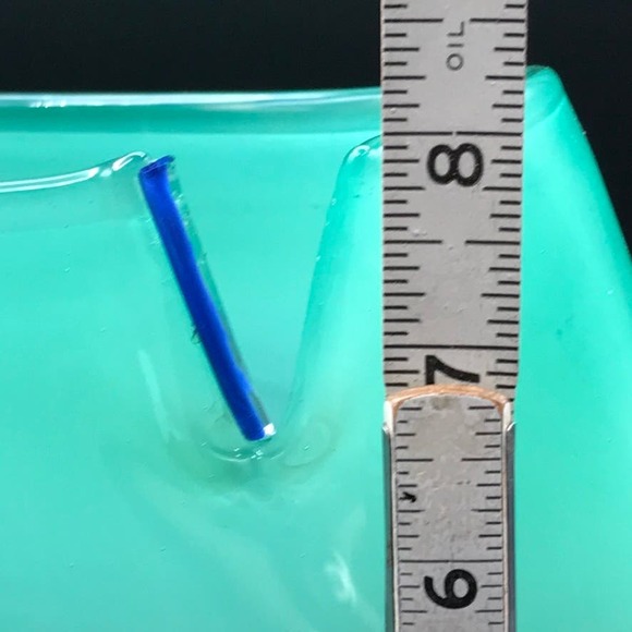 Vintage Amy Roberts Hand Blown Green Opalecent Vase Pilchuck Glass 1981 Signed - Picture 6 of 12